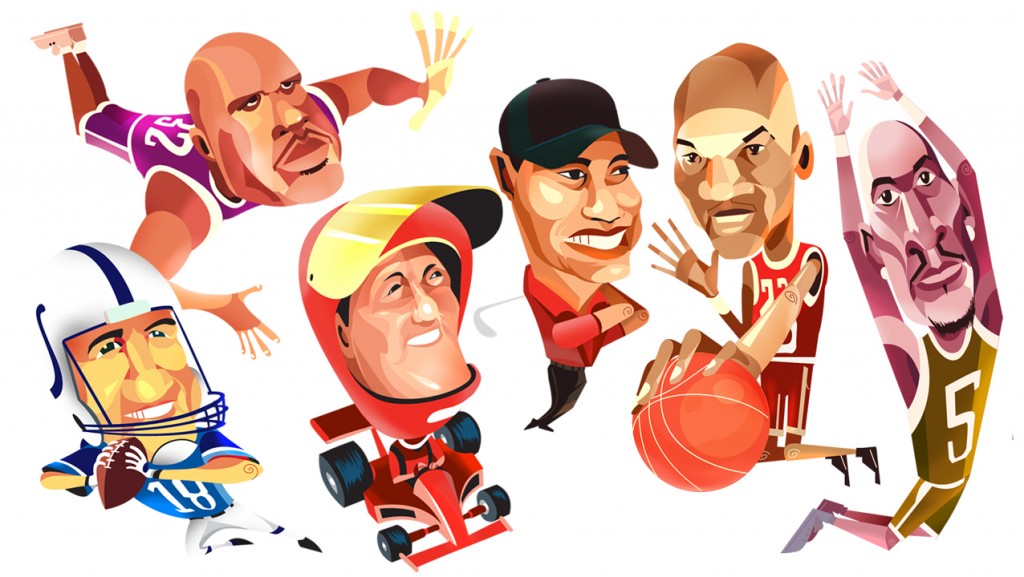 “Highest Paid in Sports” Illustration Commissioned By Infographicworld in NY City.